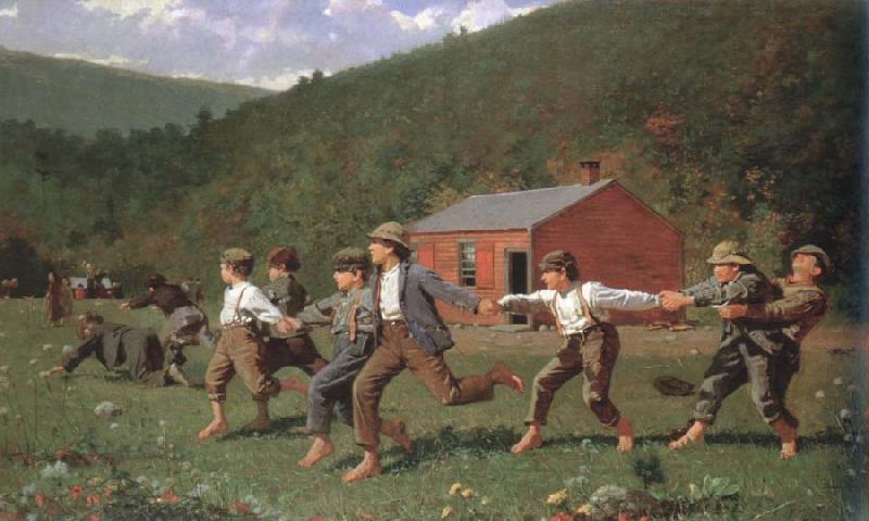 Winslow Homer snap the whip oil painting image